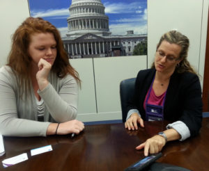 Care Dimensions Sarah Shepard and U.S. Sen. Elizabeth Warren aide Meghan McCafferty
