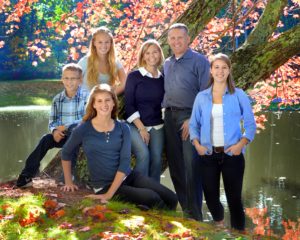 The Morissette family poses for a portrait in the fall of 2014