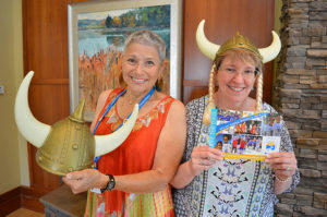 Cynthia-Turover-and-Fran-Clements-co-captains-of-Volunteer-Vikings-Walk-for-Hospice-fundraising-team-to-benefit-Care-Dimensions